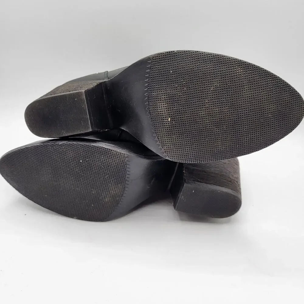 Musse & Cloud Aster Black Studded Leather Bootie 2.5